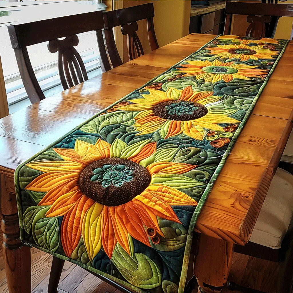Caminho de Mesa Acolchoado - Jardim de Girassóis