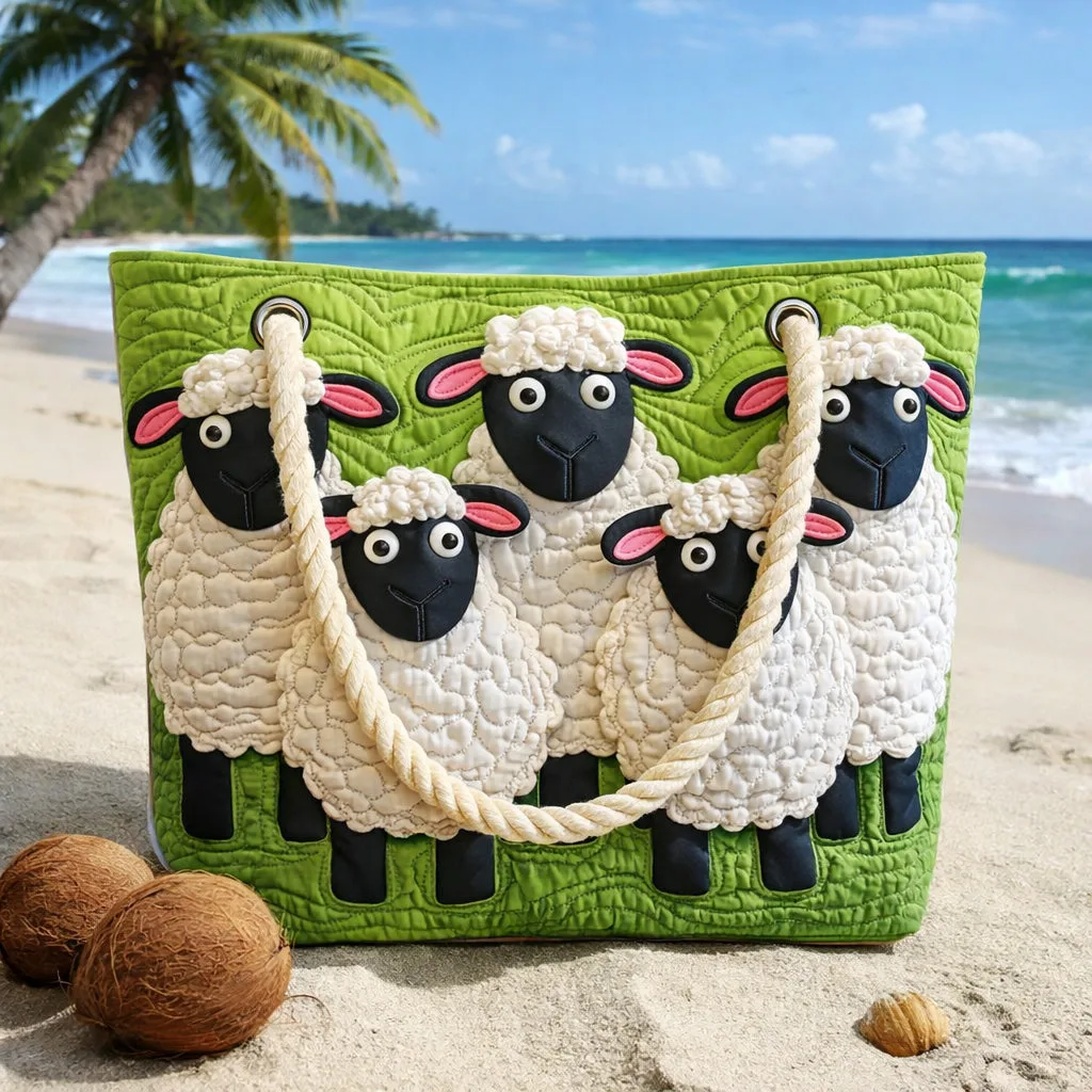 Bolsa de Praia Feita à Mão | Céu de Ovelhas