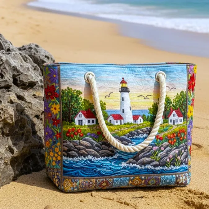 Bolsa de Praia Feita à Mão | Brilho do Farol