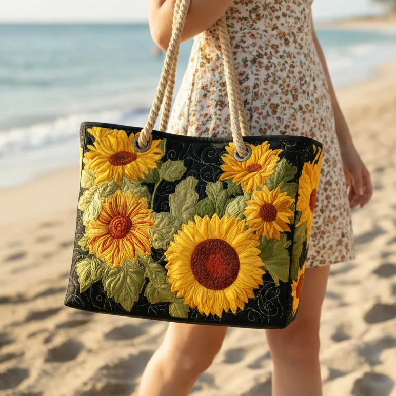 Bolsa de Praia Feita à Mão | Girassol