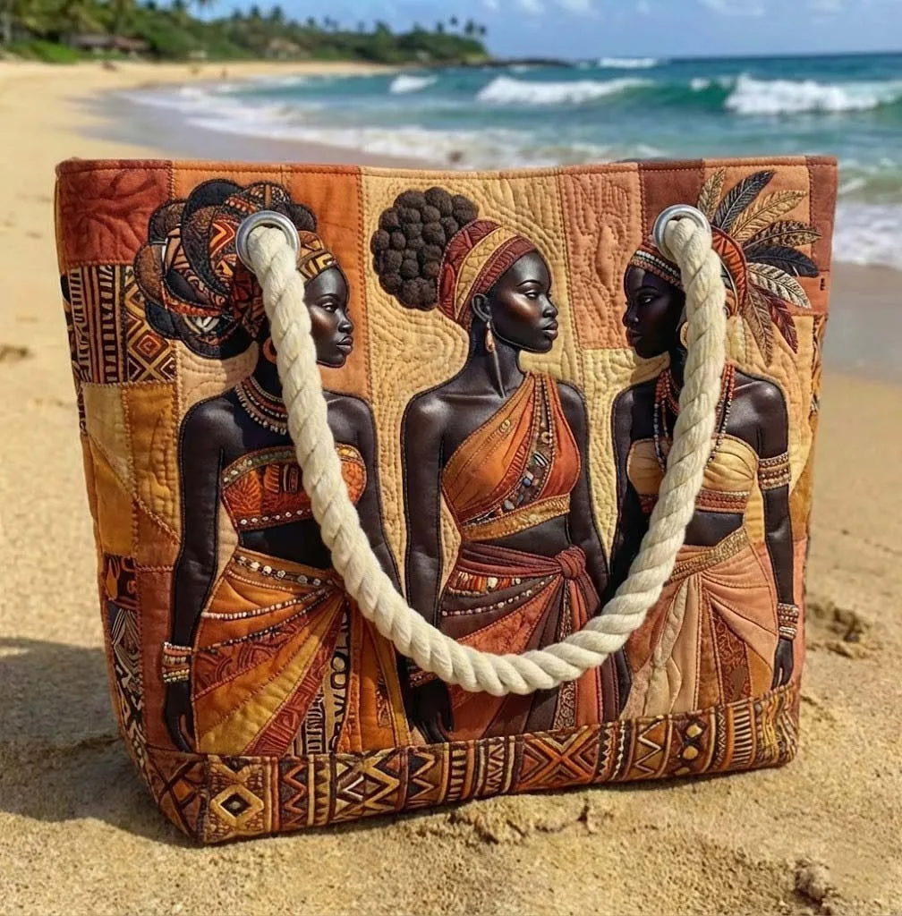 Bolsa de Praia Feita à Mão | Melanin Queens Glow