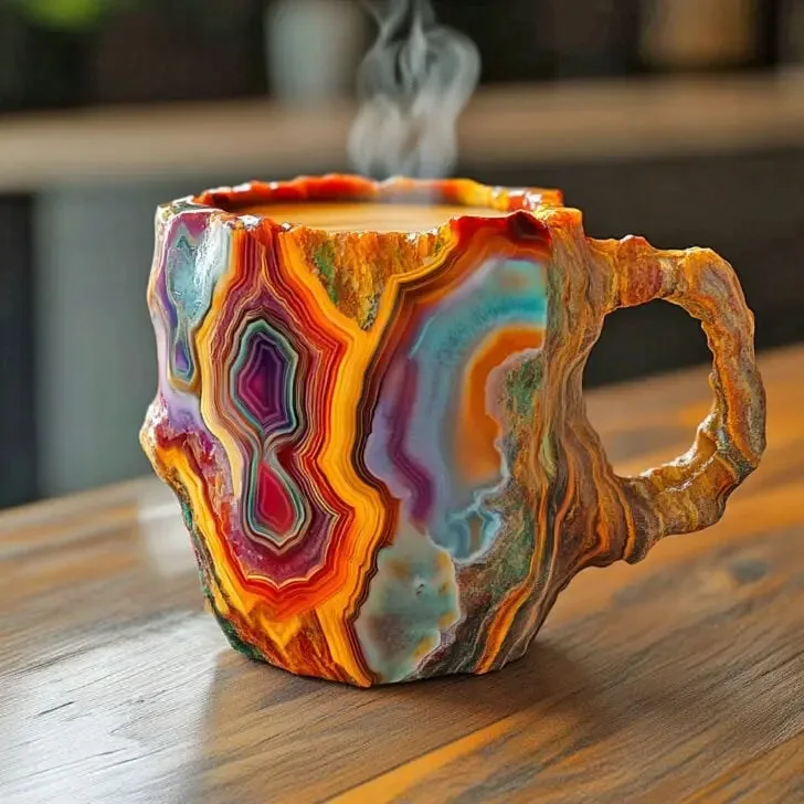 Canecas de cristal mineral para café