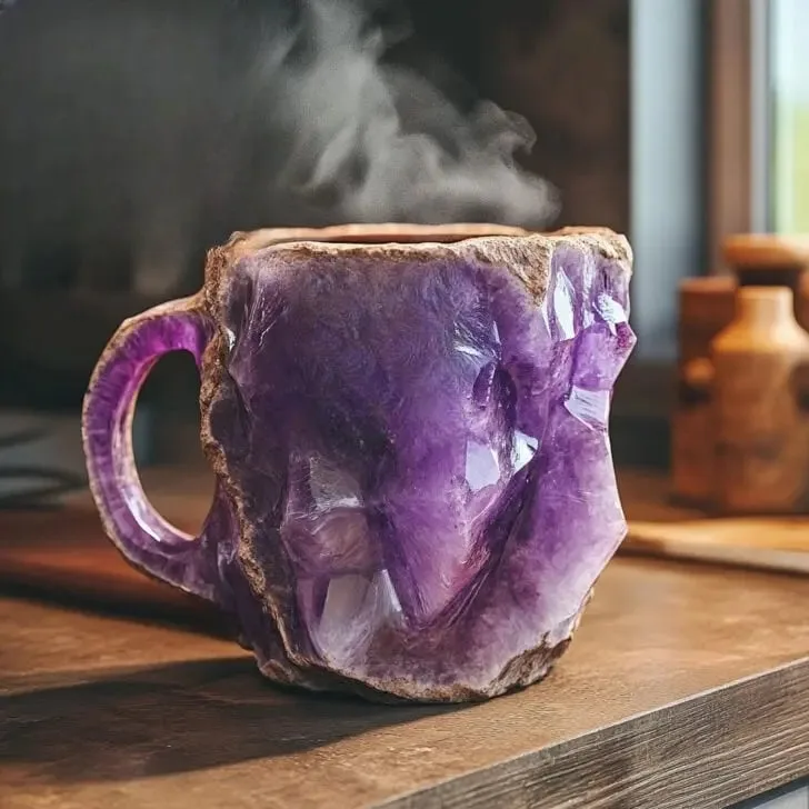 Canecas de cristal mineral para café